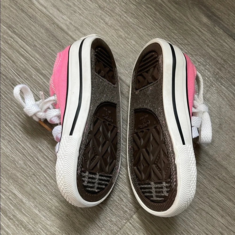Converse Pink and White Kids Sneakers